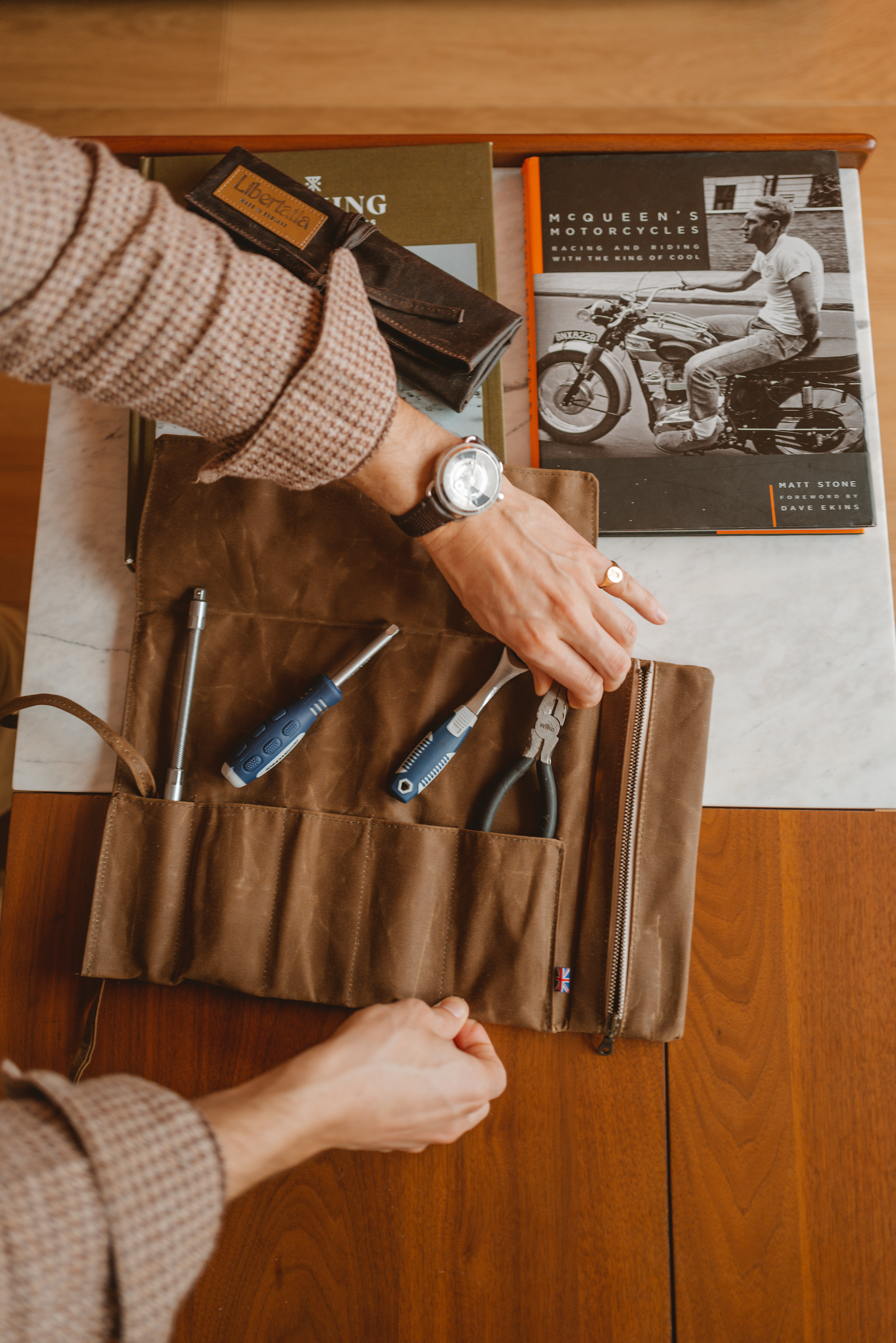 The Calima Oilskin Tool Roll