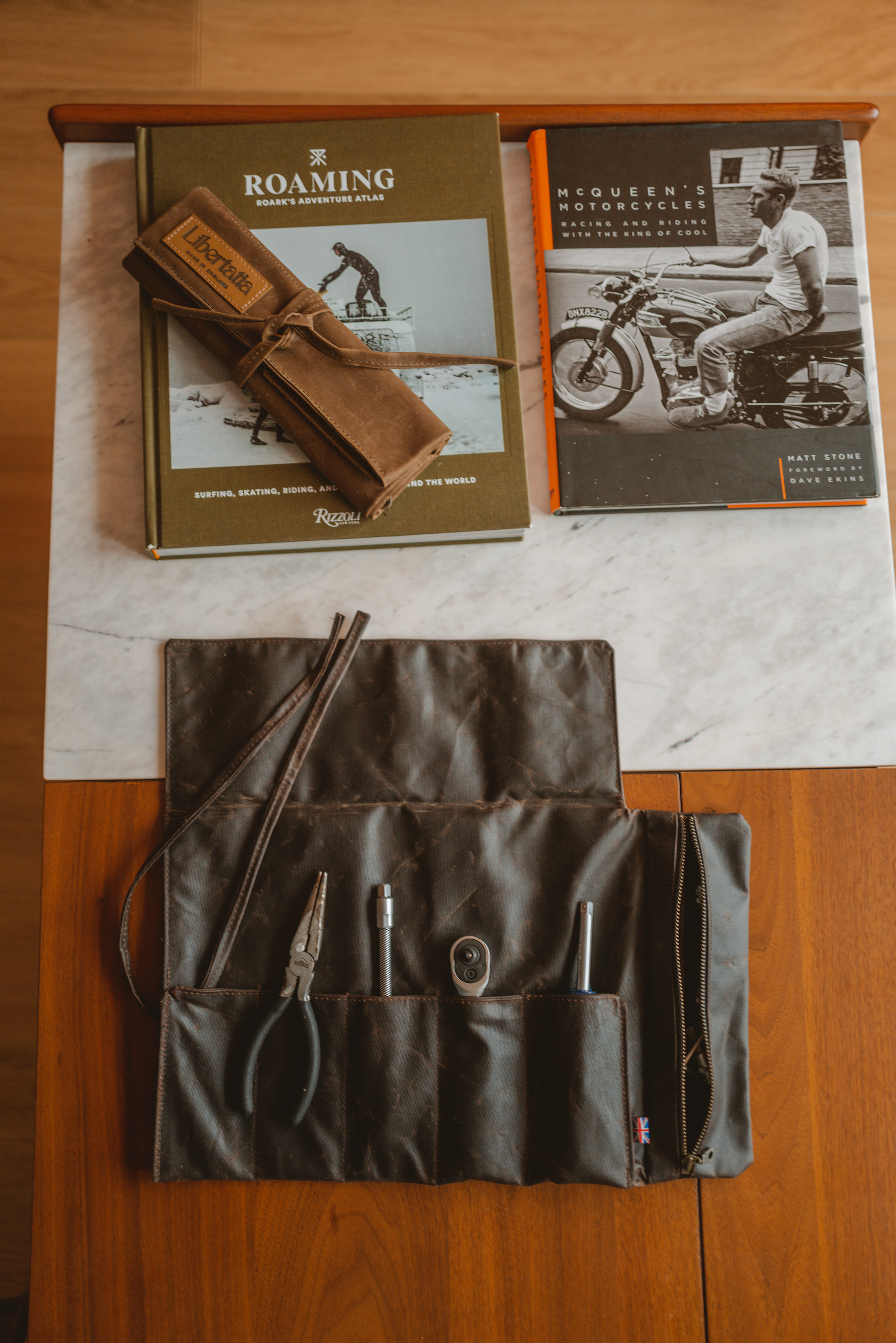 The Highlands Waxed Cotton Tool Roll