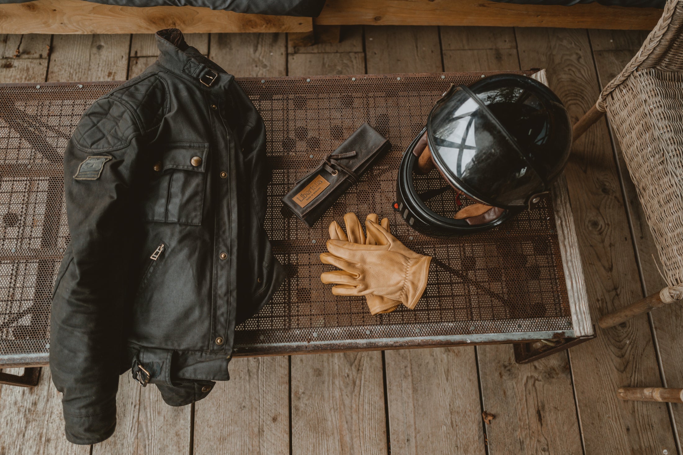 The Highlands Waxed Cotton Tool Roll